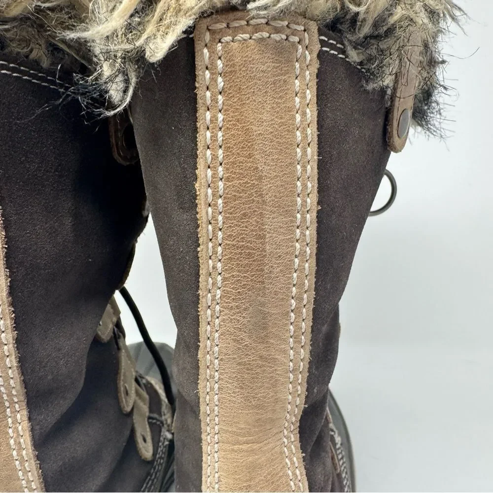 SOREL | Waterproof Removable Faux Fur Winter Boots Brown & Tan Women’s Size 7
